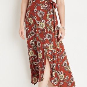 Maurice’s high rise faux wrap maxi skirt